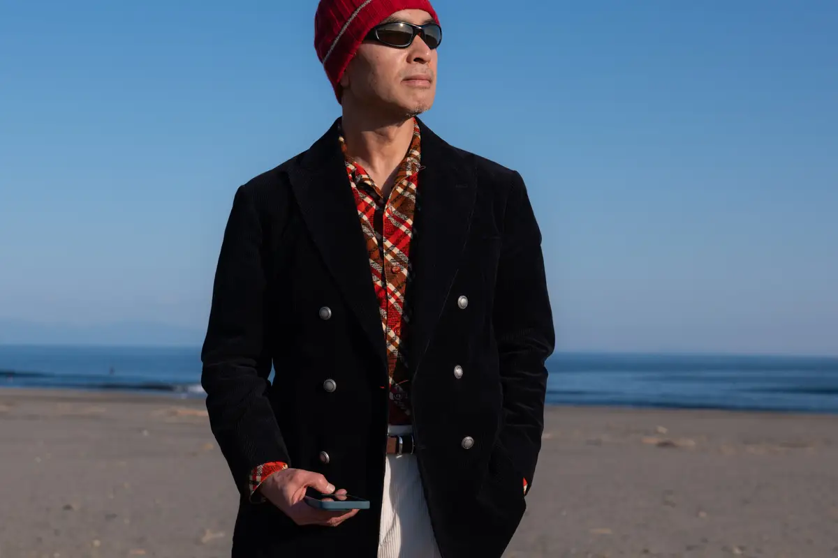 Brunello Cucinelli コーデュロイジャケット コーデュロイシャツとの組み合わせ