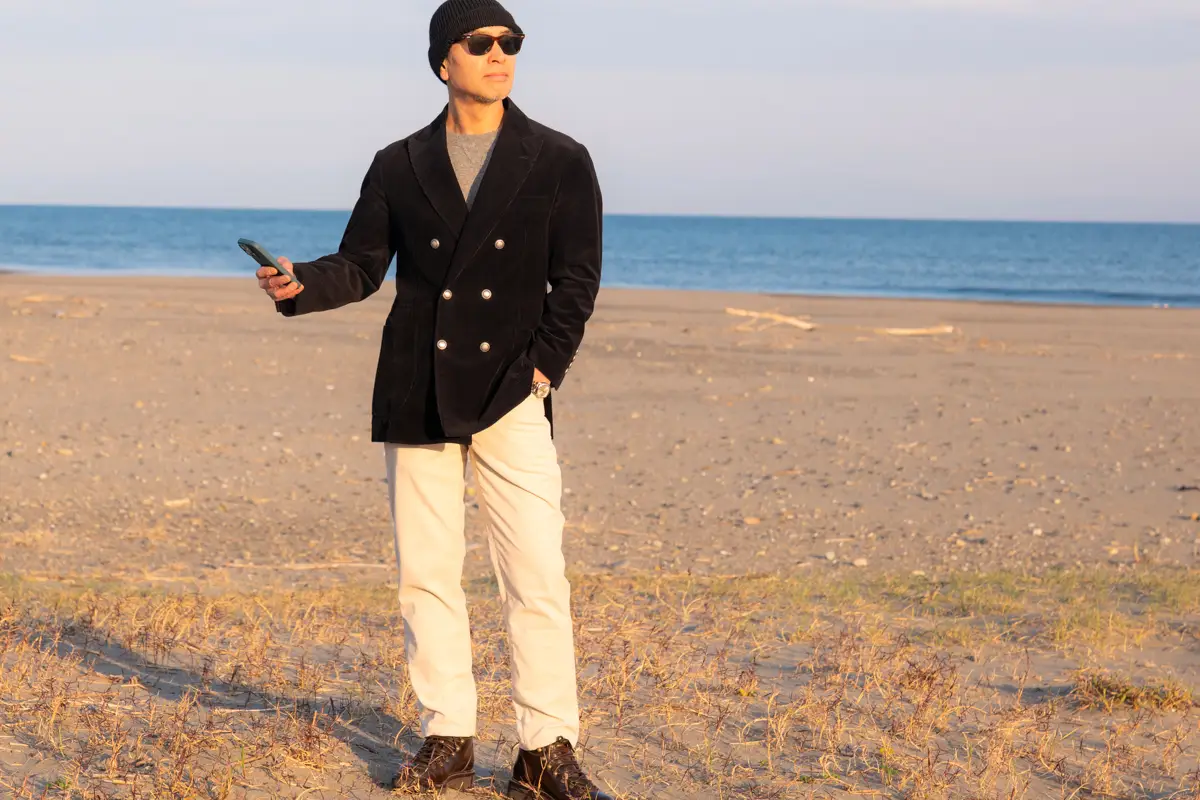 Brunello Cucinelli コーデュロイジャケット コーディネイト