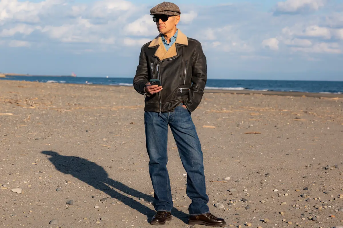 Brunello Cucinelli シアリング バイカージャケット