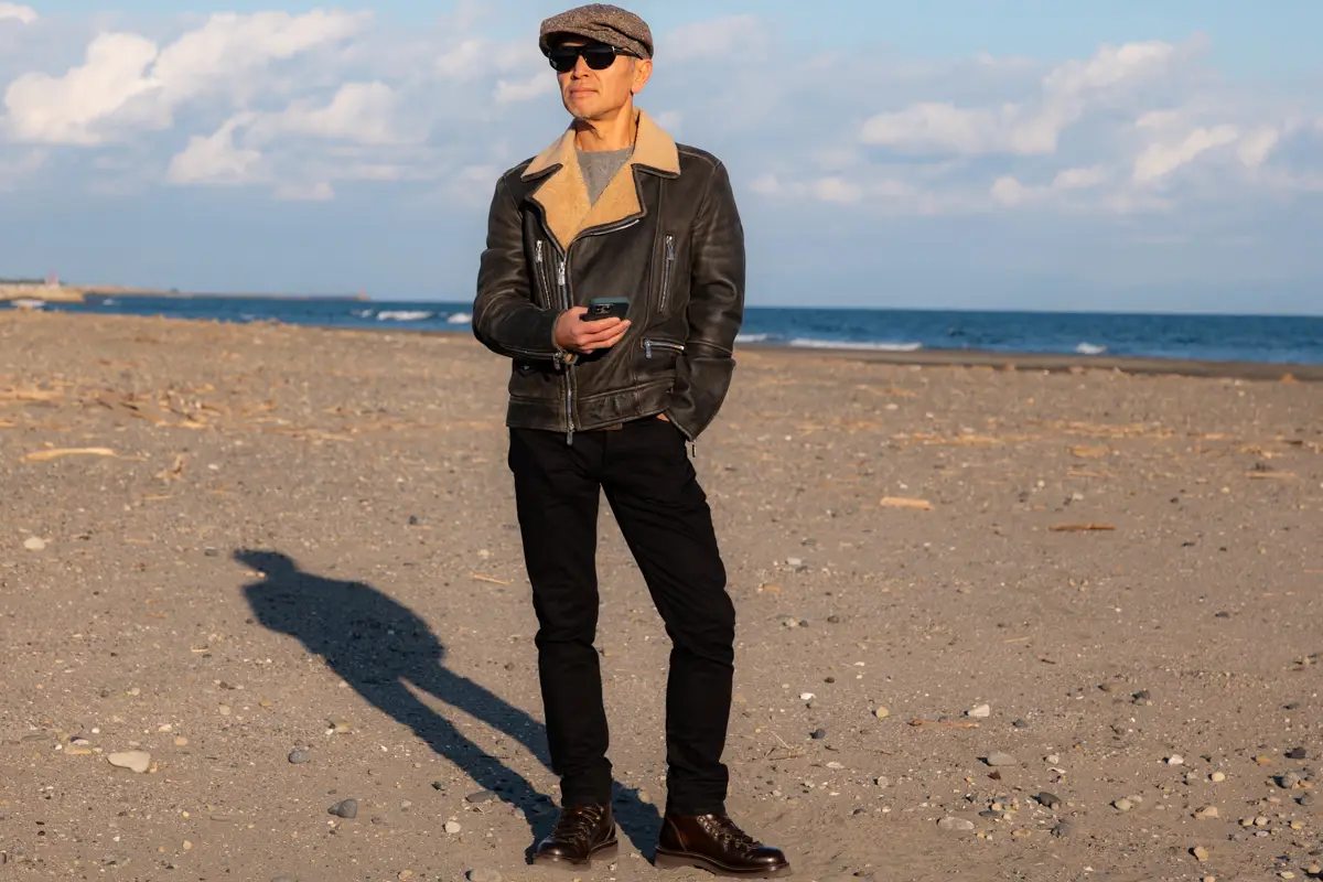 Brunello Cucinelli シアリング バイカージャケット