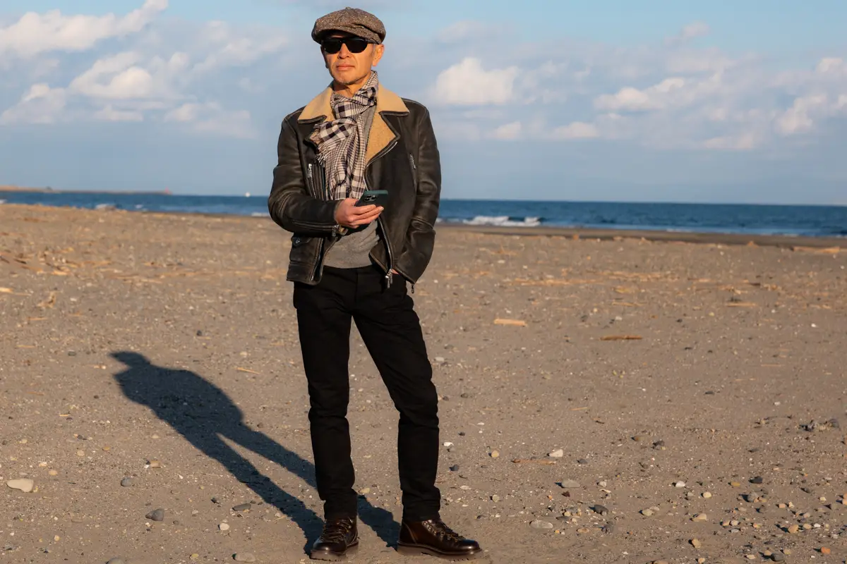 Brunello Cucinelli シアリング バイカージャケット