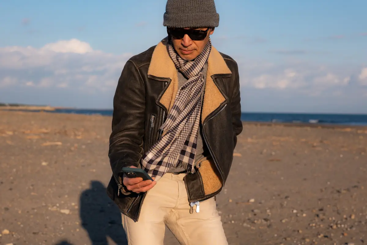 Brunello Cucinelli シアリング バイカージャケット