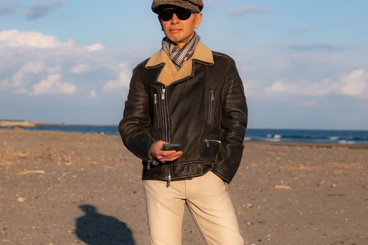 Brunello Cucinelli シアリング バイカージャケット