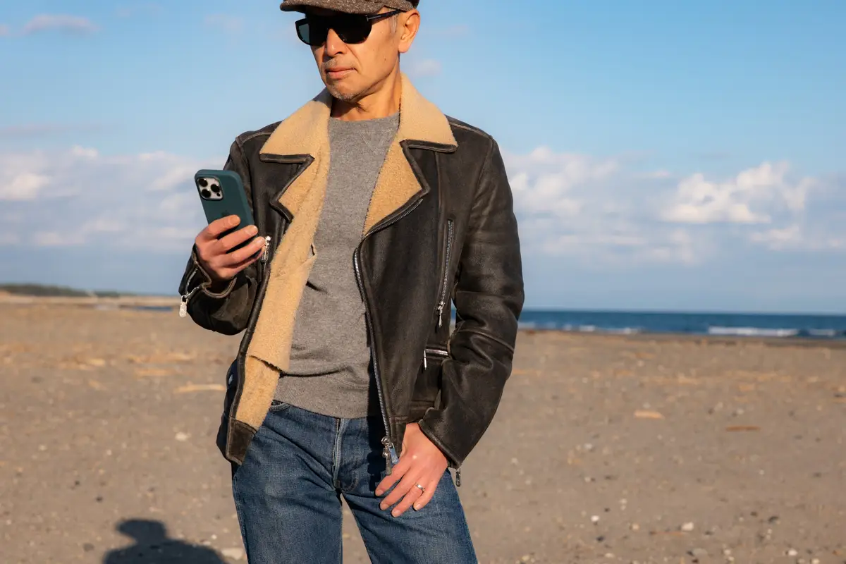 Brunello Cucinelli シアリング バイカージャケット